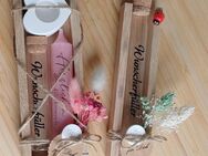 Ab 7,50 € Wunscherfüller Reagenzglas Geldgeschenke Hochzeit Kommunion Konfirmation Jugendweihe Kerze Kerzenständer - Rheinbach