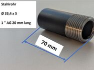 Rohrnippel aus Stahlrohr Ø 33,4 x 5 70 mm lang 1" AG 20 mm lang - Leopoldshöhe