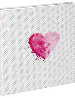 Hama Fotoalbum Buch Album "Lazise", 29x32 cm, 50 weiße Seiten, Herz, max. 200 Fotos