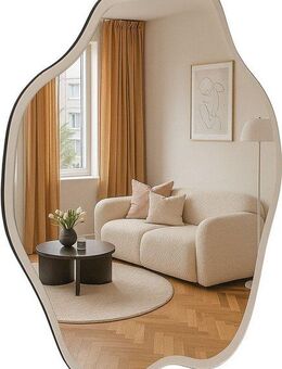 homsy by Ana Johnson Wandspiegel Missimi, Wanddekoration, 45x55cm (1-St), wellenförmig, wolkenförmig, Eleganz mit transparentem Rahmen