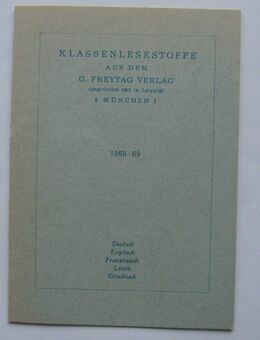 Werbeheft "Klassenlesestoffe aus dem G. Freytag Verlag" 1968/69 - Münster