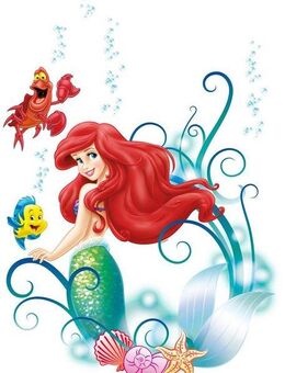 Komar Wandtattoo Arielle - Größe 50 x 70 cm (9 St), selbstklebend, Wandsticker, Kinderzimmer