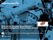 Mitarbeiter Business Development / Projektmanagement Photovoltaik (m/w/d) - Dresden