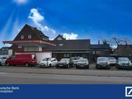 Verborgene Goldmine: Ehemalige Tankstelle mit 4 Wohneinheiten, Büro und Werkstatt! - Neuss