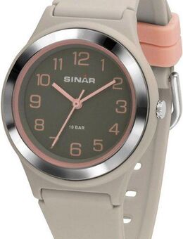 SINAR Quarzuhr XB-48-5, Armbanduhr, Damenuhr,Jugendliche, Silikonarmband, bis 10 bar wasserd.