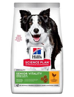 Hill's Science Plan Mature Adult Senior Vitality 7+ Medium mit Huhn - Sparpaket: 3 x 2,5 kg