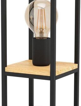 EGLO Tischleuchte LIBERTAD Tischlampe, Stahl und Holz, E27, IP20, Nachttischlampe, Lampe, Ein-/Ausschalter, Leuchtmittel wechselbar, ohne Leuchtmittel, Tischlampe, Tischleuchte, Nachttischlampe, Holz, Schalter, E27