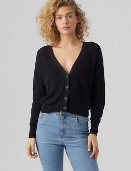 Vero Moda Strickjacke VMNEWLEXSUN LS SHORT V-NECK CAR GA NOOS mit Knopfleiste
