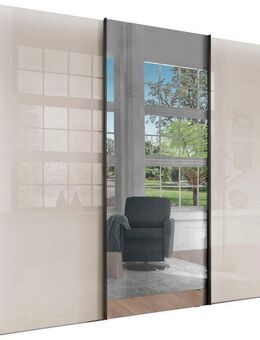 WIEMANN Schwebetürenschrank Monaco, Kleiderschrank, Schrank, Wäscheschrank, mit Schiebetüren (2 Breiten, 2 Höhen 216/236 cm auswählbar, MADE IN GERMANY) hochwertige Glas- und Spiegelfront, variable Inneneinteilung