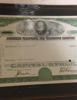 Aktie American Telephone and Telegraph Company -Alt und Top- - Mahlberg