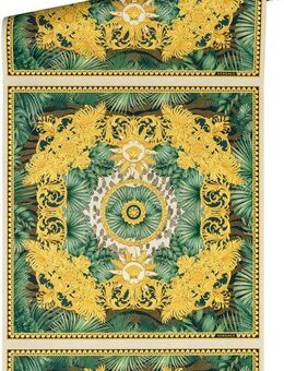Versace Vliestapete Wallpaper Versace 5 Design, leicht strukturiert, abstrakt, gemustert, leicht glänzend, (1 St), Dschungel auffallende Fliesen-Tapete Tapeten Wohnzimmer Schlafzimmer