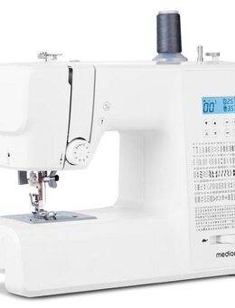 Medion® Computer-Nähmaschine MD 11881, 270 Stichmuster, 1-Schritt Knopfloch, 8 Programme, Doppelnadelfunktion, Automatischer Einfädler, Geschwindigkeitsregler