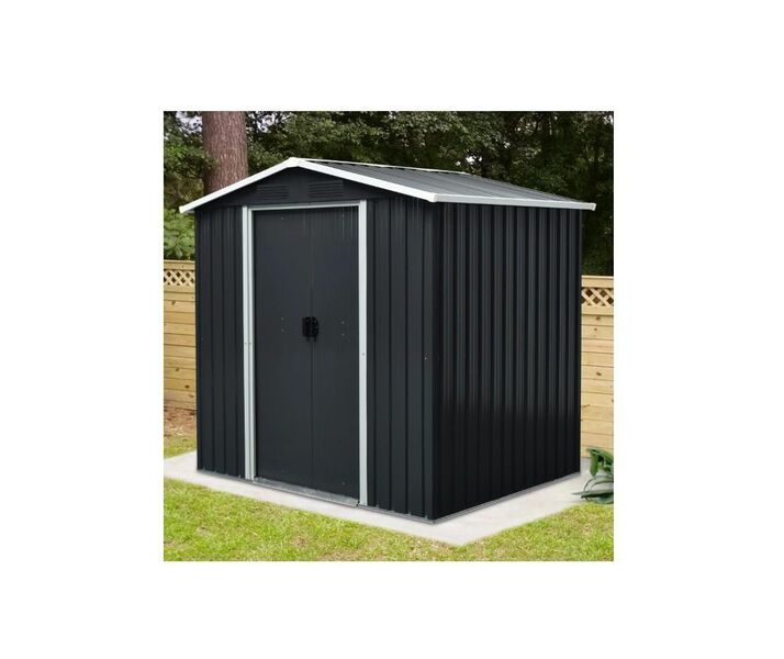 Pergart Metall-Gerätehaus Düsseldorf Grau-Creme 2,19 m² #I100*3 - Birkenfeld (Baden-Württemberg)