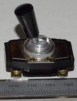 Oldtimer SCHALTER Kippschalter Wechselschalter 2 stufig 60er Jahre 3 Schraubanschlüsse sehr selten - Spraitbach