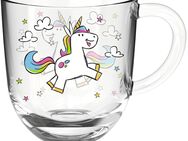 LEONARDO Tasse BAMBINI Einhorn, Glas, 280 ml, 6-teilig