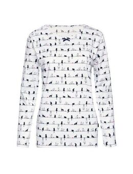 Trigema Schlafanzug TRIGEMA Langarmshirt mit Katzenmotiv (1 tlg)