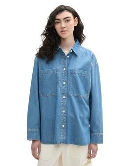 TOM TAILOR Denim Jeansbluse mit Brusttaschen