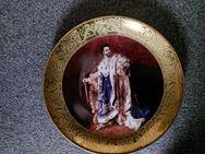 König Ludwig II Porzellan Wandteller mit Goldrand limitiert - Schirnding