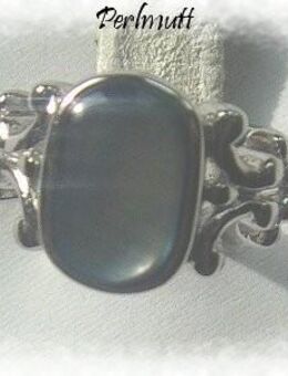 Ring, 925 Silber mit einer eingefassten Pauamuschel - Stemmen