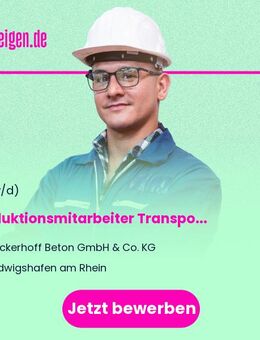 Produktionsmitarbeiter Transportbeton / Anlagenführer / Mixer / Disponent (m/w/d) - Ludwigshafen (Rhein)
