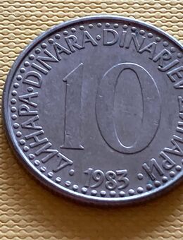Münze Münzen Umlaufmünze Jugoslawien 10 Dinar 1983 - Alzey