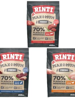 Kombi-Paket RINTI Max-i-mum 3 x 4 kg - Rind + Huhn + Ente