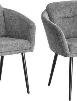 LeGer Home by Lena Gercke Esszimmerstuhl Fleur, TOPSELLER!, OTTOs Choice (Set, 2 St), Strukturstoff, ergonomisches Design, gesteppte Rückenlehne