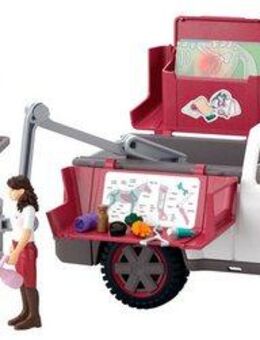 Schleich® Spielzeug-Auto HORSE CLUB, Mobile Tierärztin mit Anhänger (42704), Made in Europe