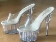 USED PLEASER PLATEAU HIGH HEEL SANDALETTE TRANSPARENT - Berlin Friedrichshain-Kreuzberg