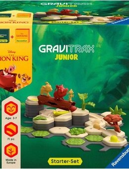 Ravensburger Kugelbahn-Bausatz GraviTrax Junior Starter Set Disney Lion King, Made in Germany