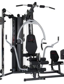 Finnlo by Hammer Kraftstation Autark 6800, 20 Gewichtsblöcke (Butterflystange, Beinpresse, Latzug und mehr), multifunktionale Fitnessstation, max. Trainingsgewicht 110 kg