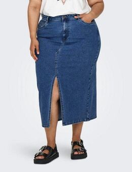 ONLY CARMAKOMA Jeansrock CARSIRI FRONT SLIT SKIRT DNM GUA NOOS