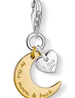 THOMAS SABO Charm-Einhänger Mond & Herz I LOVE YOU TO THE MOON & BACK, 1443-413-39