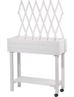 Dobar Rollbares Hochbeet mit Rankhilfe weiss Kräuterbeet #58186 - Birkenfeld (Baden-Württemberg)