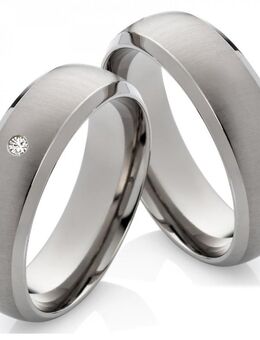 Partnerringe Titan MOR56 mit Quer Gebürsteter Oberfläche - Aholming