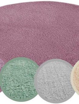 Andiamo Teppich Arezzo, rund, Höhe: 16 mm, Uni Farben, weicher Flor, waschbar, ideal im Wohnzimmer & Schlafzimmer