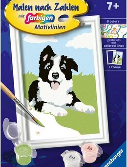Ravensburger Malen nach Zahlen CreArt, Border Collie Welpe, Made in Europe