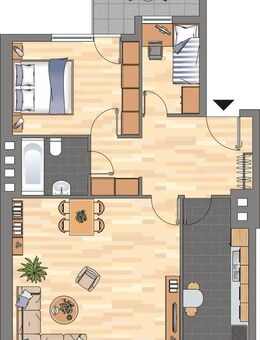 2,5 -Zimmer-Wohnung in Düsseldorf Bilk, Wir legen den Boden Sie tapezieren ... - Düsseldorf