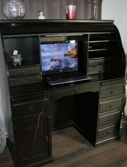 Sekretär aus Massivholz im Kolonialstil, Handarbeit - Ganderkesee