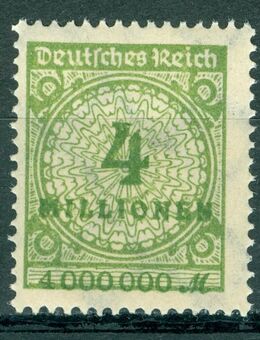 Deutsches Reich postfrisch Nr. 316 A HT Plattenfehler, „Sprung“ in Rosette wie auf den Bildern zu sehen. - Porta Westfalica Zentrum