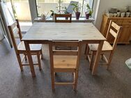 Esstisch (120 x 80 x 75 cm /B x T x H) mit 4 Stühlen - Bergisch Gladbach