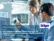 Vertriebsmitarbeiter / Sales Manager im Außendienst Gasversorgung / Medizintechnik / TGA (m/w/d) - Saarbrücken