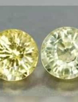 0,81 ct , schöne gelbe Golden Yellow Saphire , RD Fac. ( 2 Stück ) - Neubrandenburg