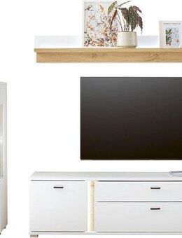 INOSIGN Wohnwand LONG ISLAND, (Set, 3-St), in moderner Trendfarbe,inklusive senkrechter Beleuchtung,Breite 290 cm