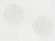 A.S. Création Vliestapete Black and White, leicht strukturiert, Motiv, botanisch, floral, Moderne Tapete Floral Kreise Tapeten Wohnzimmer modern Flur Design