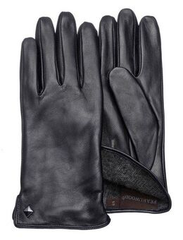 PEARLWOOD Lederhandschuhe Meg dekorativer Rockstud - elastischer Bund - Seitenschlitz
