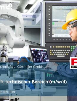 Anlernkraft technischer Bereich (m/w/d) - Kirchberg (Iller)