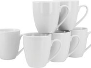 my home Becher Angi, Porzellan, Kaffeebecher, Geschirr-Set, harmonische, trendige Coupeform, 6-teilig