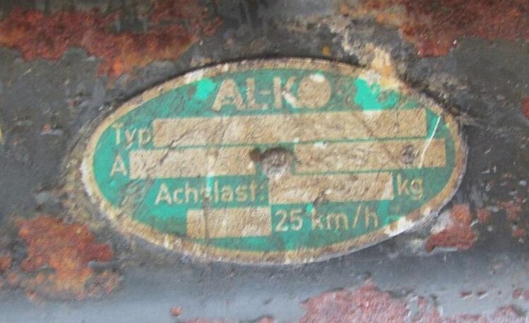 Alko Achse 1050kg gebraucht (zB Dethleffs RD8-F271) ca 208cm - Schotten Zentrum