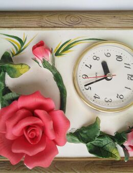 Wanduhr ,Uhr mit 3 Rosen für den Garten - Köln